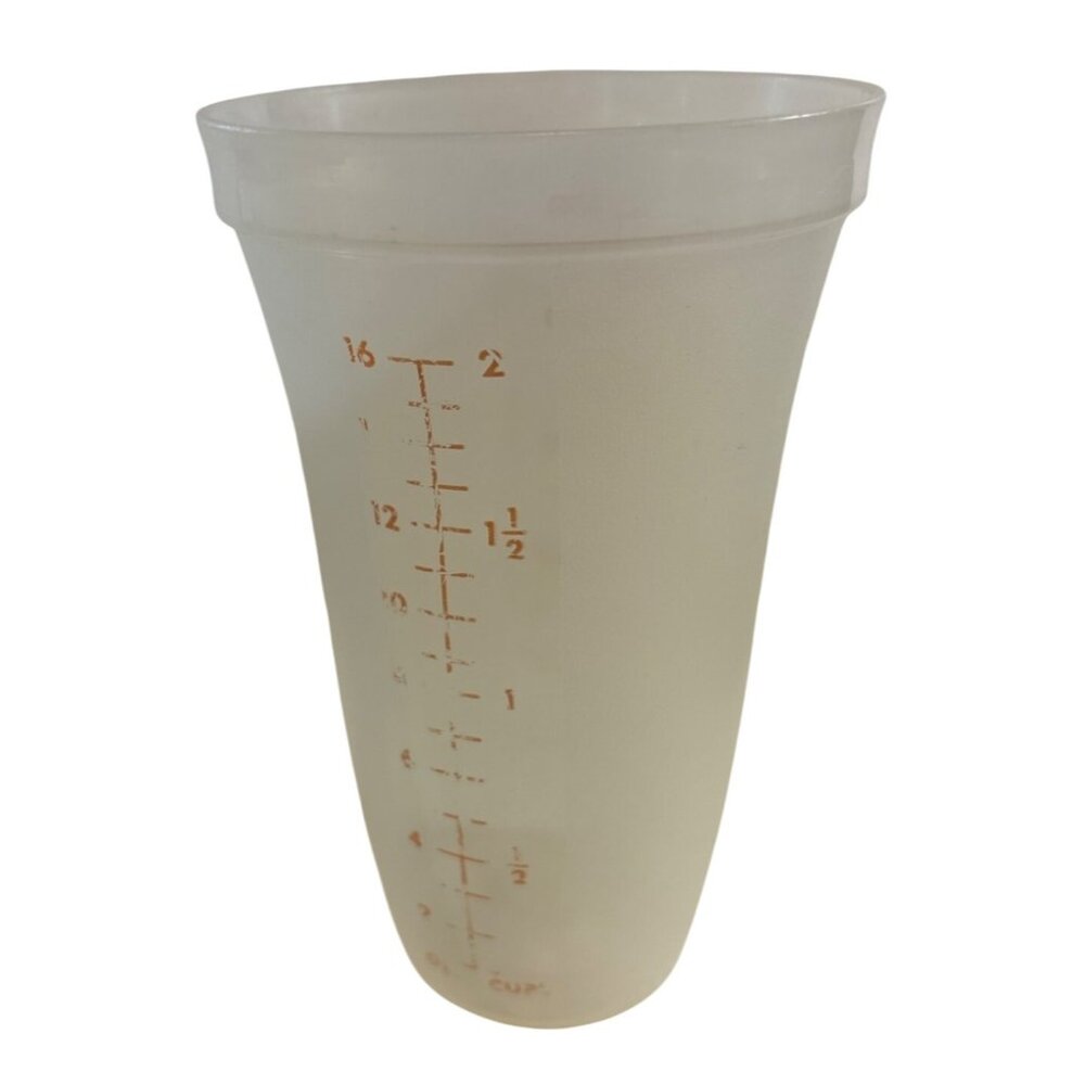 Tupperware Quick Shake Replacement Cup 16 oz Translucent Plastic